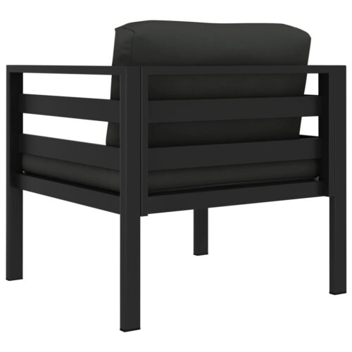 Single Sofa with Cushions Aluminium Anthracite - Image 4