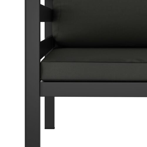 Single Sofa with Cushions Aluminium Anthracite - Image 5