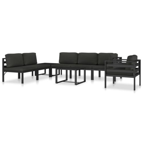 Single Sofa with Cushions Aluminium Anthracite - Image 11