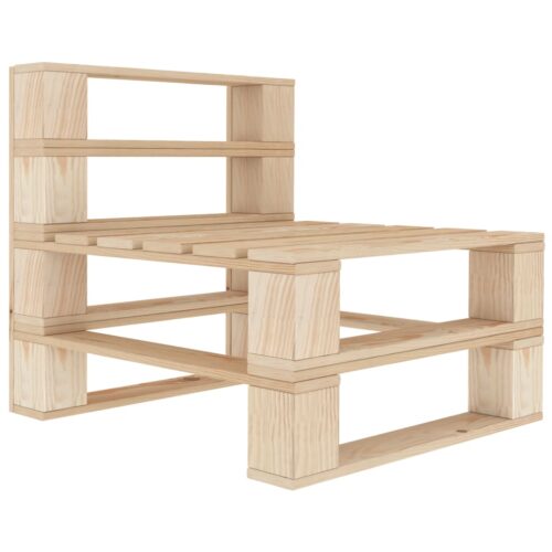 3-Seater Outdoor Garden Pallet Sofa Lounge Patio Bench Chairs Furniture Pine Wood - Image 7