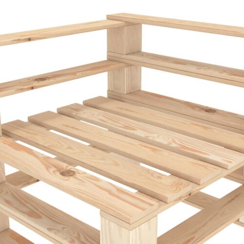 3-Seater Outdoor Garden Pallet Sofa Lounge Patio Bench Chairs Furniture Pine Wood - Image 10