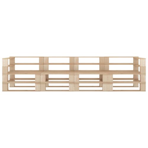 4-Seater Outdoor Garden Pallet Sofa Lounge Patio Bench Chairs Furniture Pine Wood