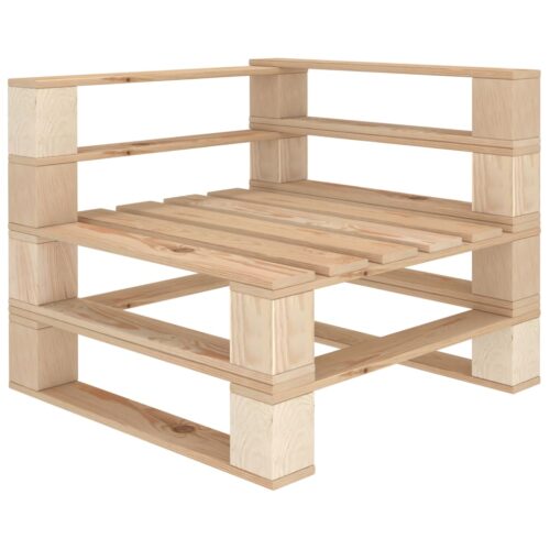 4-Seater Outdoor Garden Pallet Sofa Lounge Patio Bench Chairs Furniture Pine Wood - Image 3