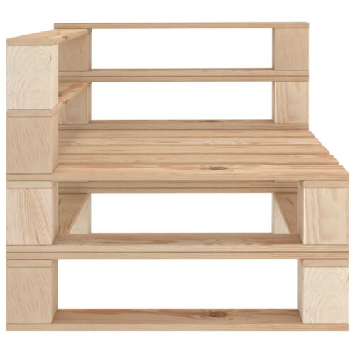 4-Seater Outdoor Garden Pallet Sofa Lounge Patio Bench Chairs Furniture Pine Wood - Image 4