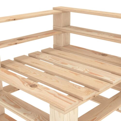 4-Seater Outdoor Garden Pallet Sofa Lounge Patio Bench Chairs Furniture Pine Wood - Image 9