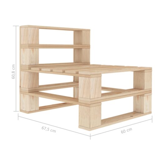 4-Seater Outdoor Garden Pallet Sofa Lounge Patio Bench Chairs Furniture Pine Wood - Image 11