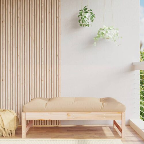 120x80cm Pine Wood Outdoor Footstool Garden Patio Bench Ottoman Chair Seat - Image 2