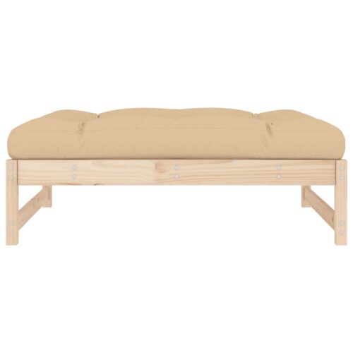 120x80cm Pine Wood Outdoor Footstool Garden Patio Bench Ottoman Chair Seat - Image 4