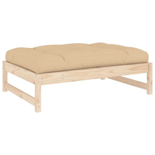 120x80cm Pine Wood Outdoor Footstool Garden Patio Bench Ottoman Chair Seat - Image 6
