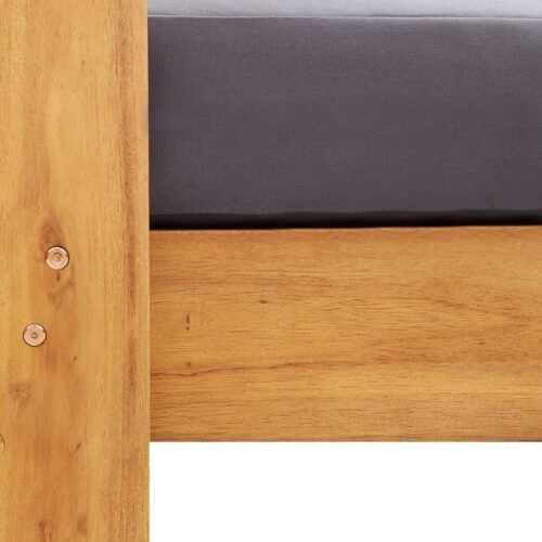 Garden Sofa Chair with Cushion Dark Grey Solid Acacia Wood - Image 6