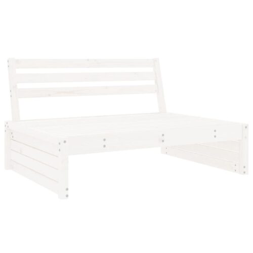 Middle Sofa White 120x80cm Solid Wood Pine - Image 6