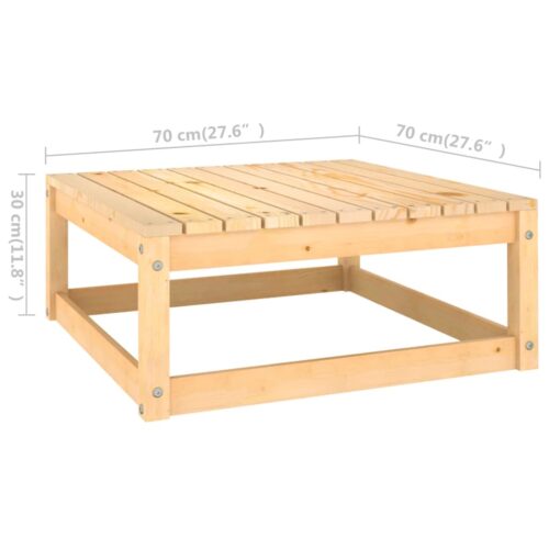 2pcs Outdoor Footstool Garden Patio Bench Ottoman Chair Seat Pine Wood Black - Image 9