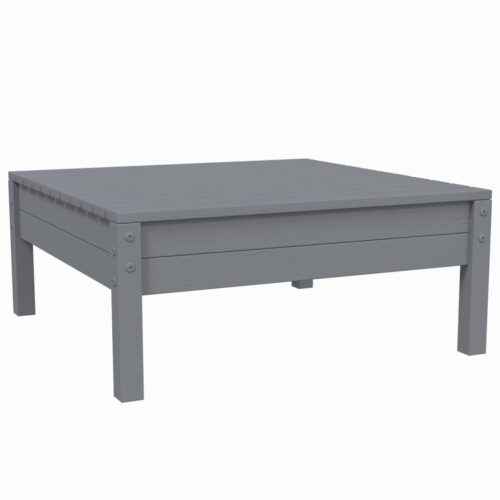 3-Piece Garden Lounge Set with Cushions Grey Solid Pinewood - Image 5