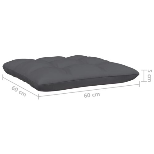 Anthracite Grey Pine Wood Outdoor Footstool Garden Patio Bench Ottoman Chair Seat - Image 7