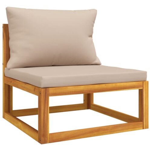 2-Piece Garden Sofa Set with Cushions Solid Wood Acacia - Image 3