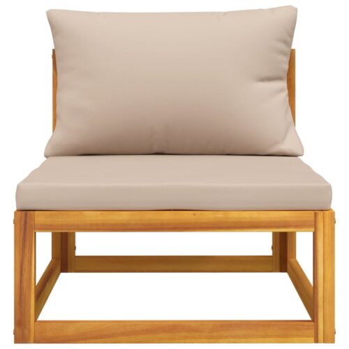 2-Piece Garden Sofa Set with Cushions Solid Wood Acacia - Image 4