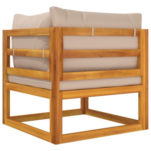 2-Piece Garden Sofa Set with Cushions Solid Wood Acacia - Image 10