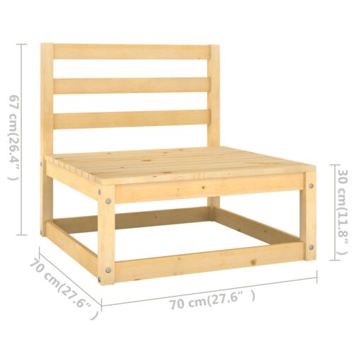 2-Piece Garden Lounge Set with Cushions Solid Pinewood - Image 11