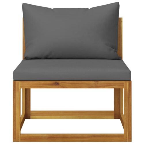 2-Piece Garden Sofa Set with Cushion Solid Acacia Wood - Image 3