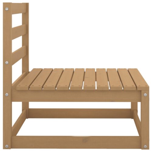 Garden Middle Sofas with Cream Cushions 2pcs Solid Pinewood - Image 4