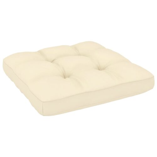Garden Middle Sofas with Cream Cushions 2pcs Solid Pinewood - Image 6