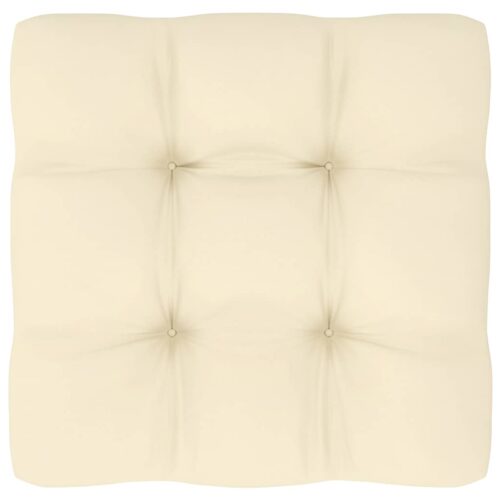 Garden Middle Sofas with Cream Cushions 2pcs Solid Pinewood - Image 7