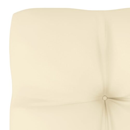Garden Middle Sofas with Cream Cushions 2pcs Solid Pinewood - Image 9
