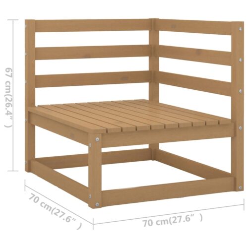 4-Seater Garden Sofa with Cushions Solid Pinewood - Image 8