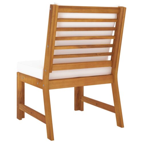 3-Piece Garden Lounge Set with Cream Cushion Solid Acacia Wood - Image 12