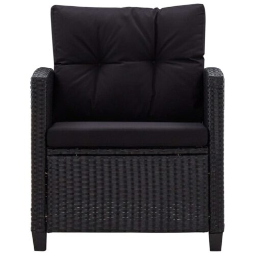 6-Piece Garden Sofa Set with Cushions Poly Rattan Black - Image 6