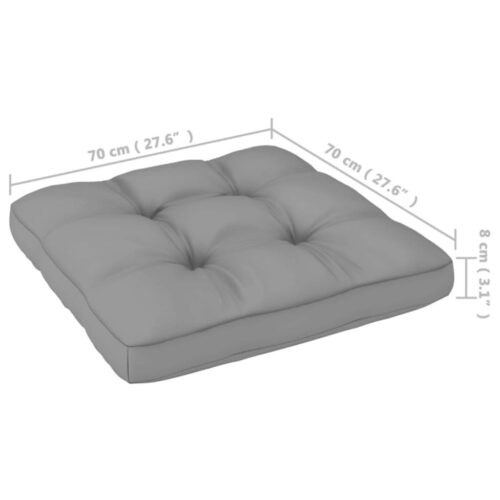 2pcs Outdoor Footstool Garden Patio Bench Ottoman Chair Seat Pine Wood Grey - Image 8
