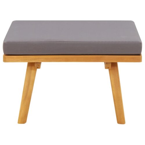 60x60x29cm Acacia Wood Outdoor Footstool Garden Patio Bench Ottoman Chair Seat - Image 7