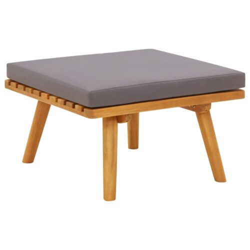 60x60x29cm Acacia Wood Outdoor Footstool Garden Patio Bench Ottoman Chair Seat