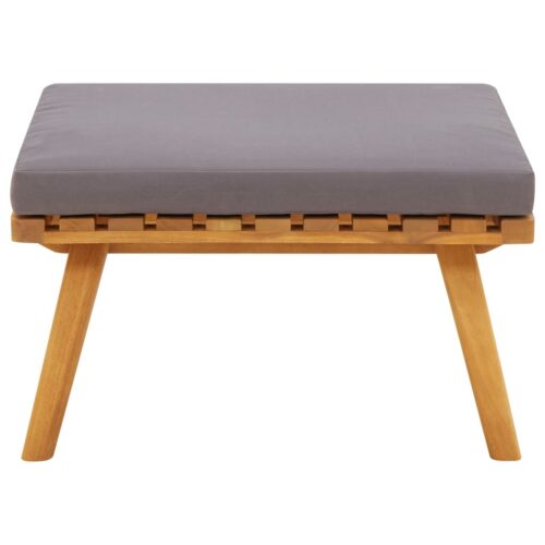 60x60x29cm Acacia Wood Outdoor Footstool Garden Patio Bench Ottoman Chair Seat - Image 3