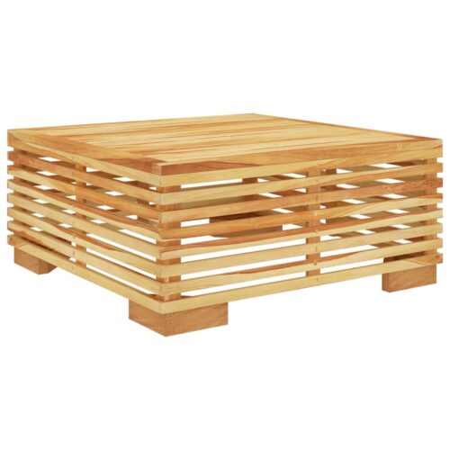 Garden Footrest with Cream Cushion Solid Wood Teak - Image 6