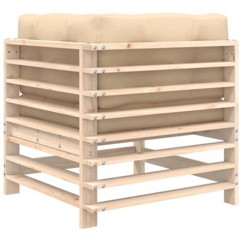 Corner Sofas with Cushions 2pcs Solid Wood Pine - Image 7