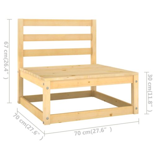 4-Seater Sofa with Cushions Solid Pinewood - Image 6