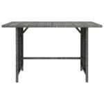 Garden Dining Table Grey 110x70x65cm Poly Rattan