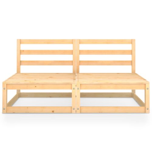 Garden 2-Seater Sofa Solid Pinewood - Image 3