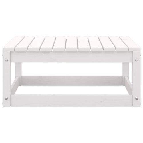 3-Piece Garden Lounge Set with Cushions White Solid Pinewood - Image 7