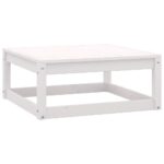 White Pine Wood Outdoor Footstool Garden Patio Bench Ottoman Stool Chair Seat