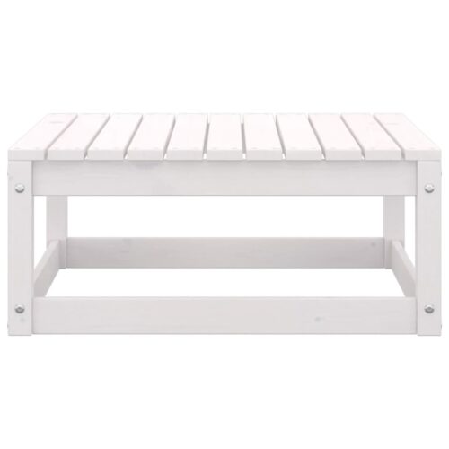 White Pine Wood Outdoor Footstool Garden Patio Bench Ottoman Stool Chair Seat - Image 3