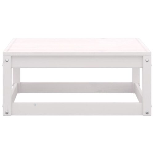 White Pine Wood Outdoor Footstool Garden Patio Bench Ottoman Stool Chair Seat - Image 4