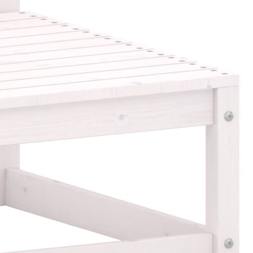 White Pine Wood Outdoor Footstool Garden Patio Bench Ottoman Stool Chair Seat - Image 5
