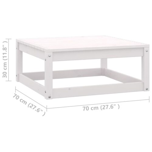 White Pine Wood Outdoor Footstool Garden Patio Bench Ottoman Stool Chair Seat - Image 7