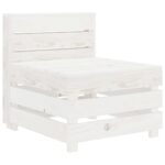 Outdoor Pallet Sofa Garden Patio Lounge Seat Bench Chair Pine Wood Rustic White