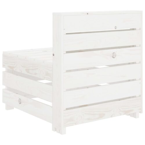 Outdoor Pallet Sofa Garden Patio Lounge Seat Bench Chair Pine Wood Rustic White - Image 3