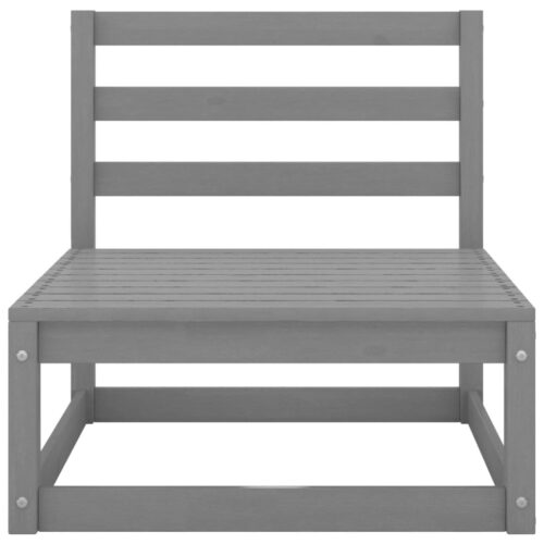 2-Piece Garden Lounge Set with Cushions Grey Solid Pinewood - Image 7