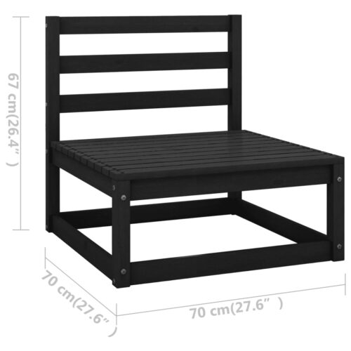 Garden Middle Sofas with Anthracite Cushions 2pcs Solid Pinewood - Image 11