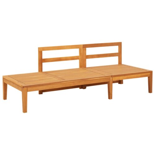 Garden Bench with Table Cream White Cushions Solid Acacia Wood - Image 4